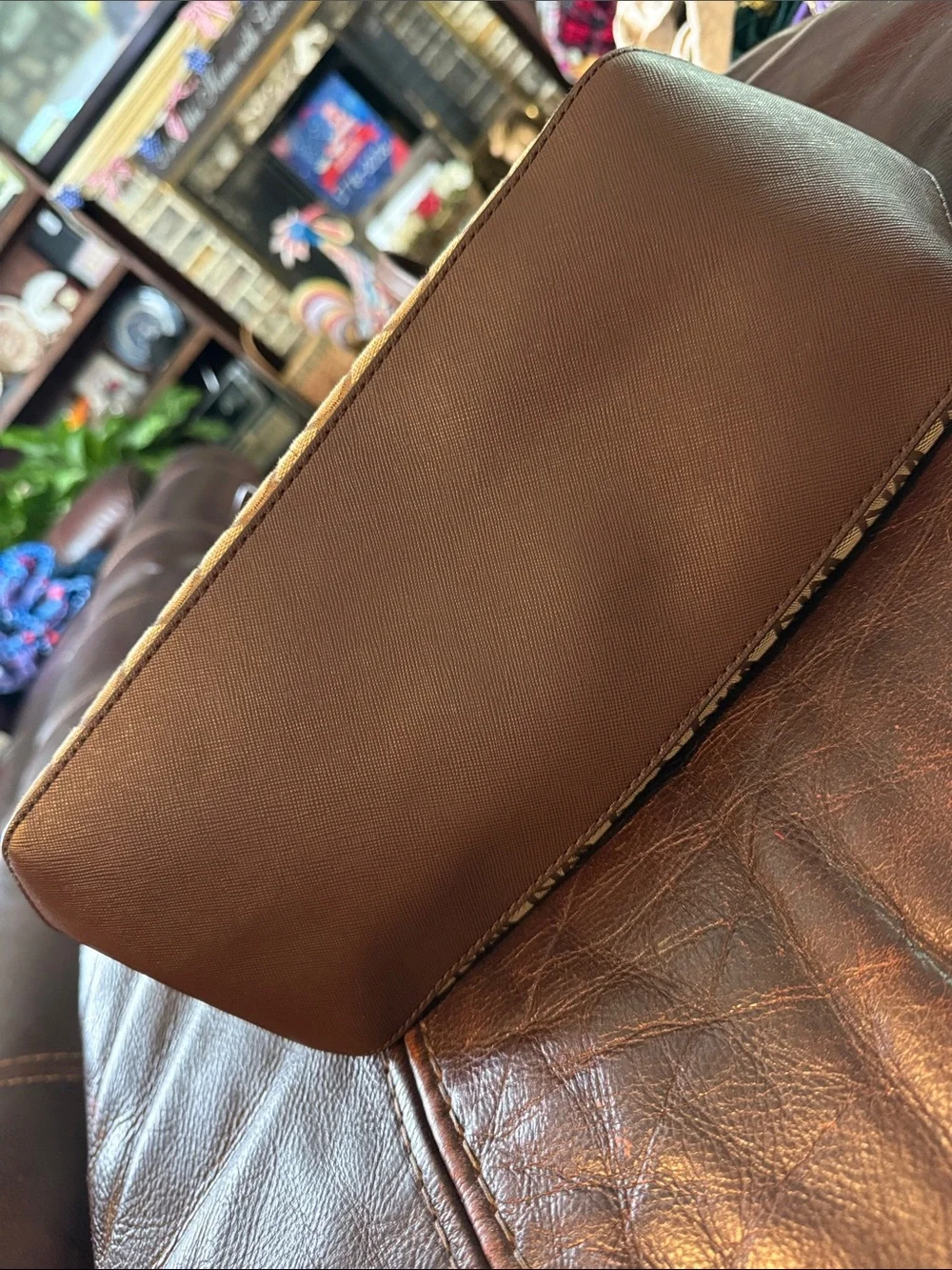 Michael Kors Beige and Brown Signature MK Tote
